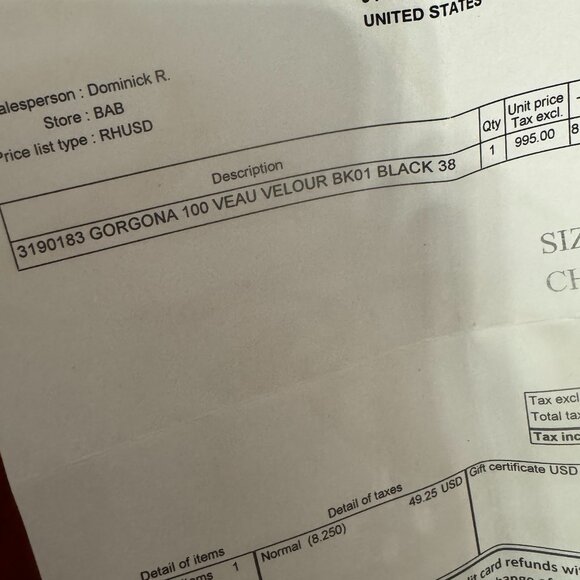 Christian Louboutin Gorgona 100 Veau Velours Black Bootie Size 38 - Picture 16 of 16